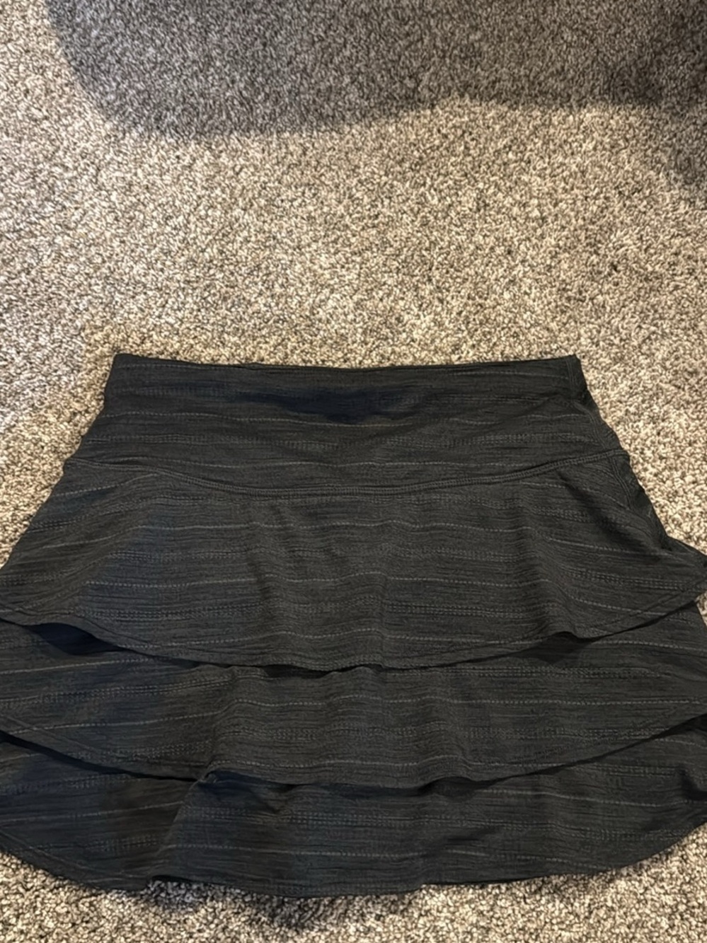 Athleta Black Layered Ruffle Skirt